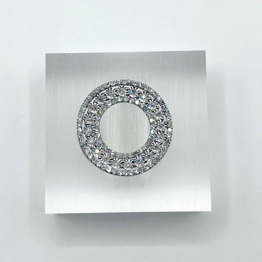 1.00 CT Lab Diamond Round Sterling Silver Necklace Pendant - Picture 8 of 9